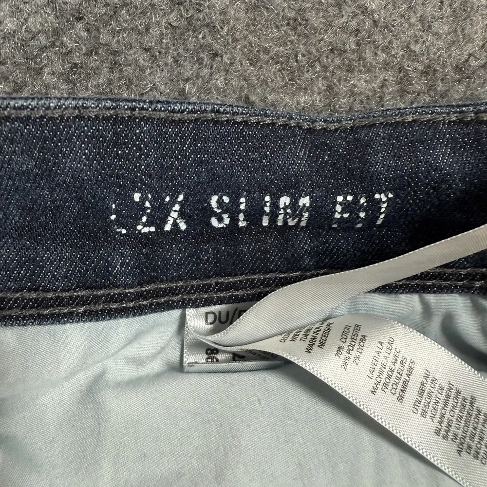 DU/ER Jeans Mens 32x32 (Fits 32x31) Blue L2X Stay Dry Slim Fit Stretch Dark Wash